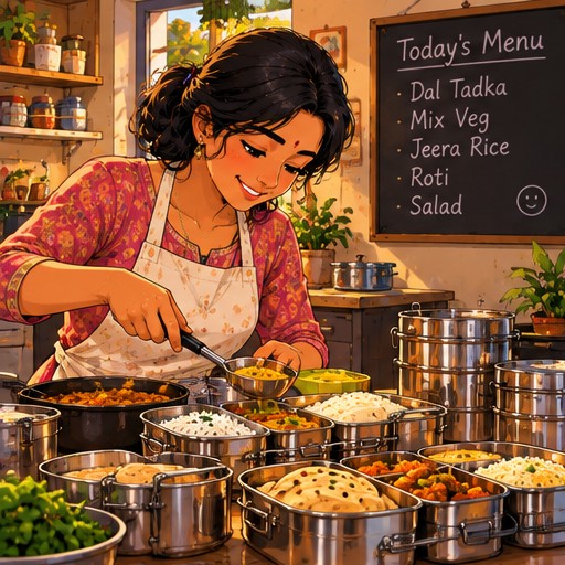 Today's menu, cooked fresh each morning