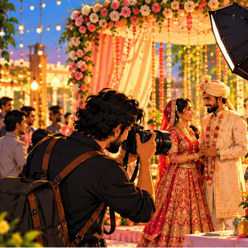 Capturing the couple during a wedding ceremony