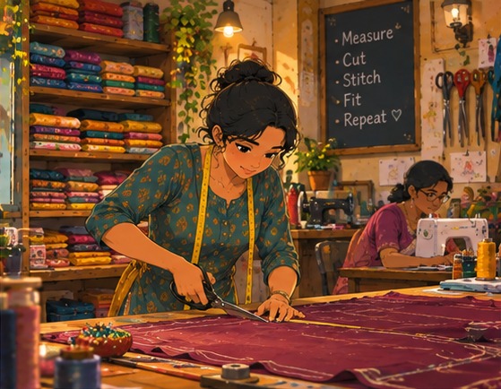 Meera's Tailoring — a look inside