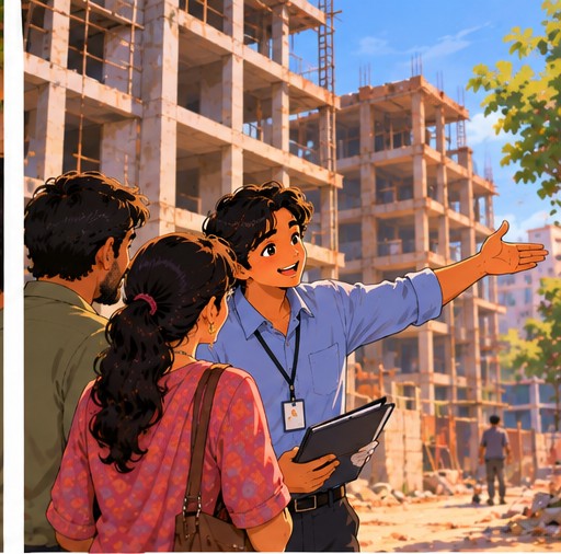 A site visit at an under-construction building