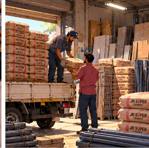 Loading cement bags for a bulk delivery