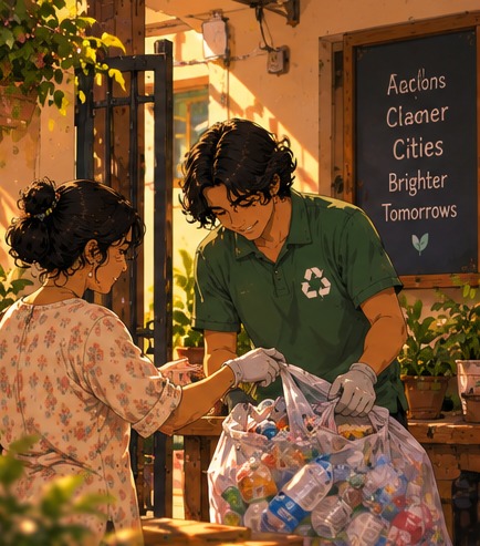 E-waste gets handled separately, per pollution board guidelines.